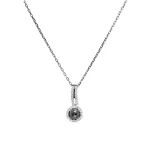 Fantasie Schwarzer Solitär-Diamantkette