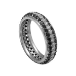 1,76 Karat Schwarzer Diamant Memoire-Ring 1,76 Karat Schwarzer Diamant Memoire-Ring