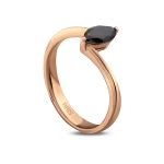 Marquise-Schliff Schwarzer Diamantring