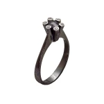 Schwarzer Diamant-Kronenring Schwarzer Diamant-Kronenring
