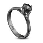 Schwarzer Diamant Solitärring