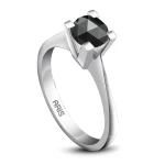 Schwarzer Diamant Solitärring