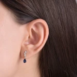 Diamant Tropfen Saphir Miracle Ohrringe Diamant Tropfen Saphir Miracle Ohrringe