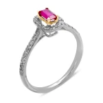Diamant Rubin Baguette Ring