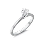 0,20 Karat Prinzess-Schliff Diamant Effekt Solitärring 0,20 Karat Prinzess-Schliff Diamant Effekt Solitärring