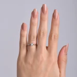 0,20 Karat Prinzess-Schliff Diamant Effekt Solitärring 0,20 Karat Prinzess-Schliff Diamant Effekt Solitärring
