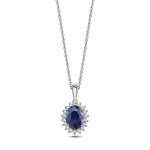 Diamant Saphir Kette