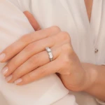 Diamant Fantasie Solitärring Baguette Ring Diamant Fantasie Solitärring Baguette Ring