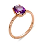 Amethyst Oval Gold Ring Amethyst Oval Gold Ring