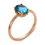 Blautopas Ovaler Goldring Blautopas Ovaler Goldring