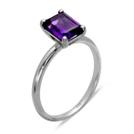 Baguette Schliff Amethyst Goldring