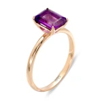 Baguette Schliff Amethyst Goldring