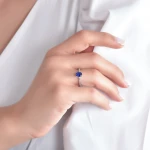 1,13 Karat Diamant Oval Saphir Ring 1,13 Karat Diamant Oval Saphir Ring