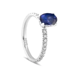 1,13 Karat Diamant Oval Saphir Ring 1,13 Karat Diamant Oval Saphir Ring