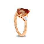 Dreieck-Schliff Diamant Zultanith Stein Ring