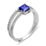 0,57 Karat Diamant Saphir Ring 0,57 Karat Diamant Saphir Ring