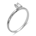 0,26 Karat Diamant Baguette Solitärring 0,26 Karat Diamant Baguette Solitärring