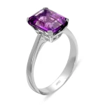 Baguette Schliff Amethyst Goldring Baguette Schliff Amethyst Goldring