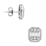 Diamant Fantasie Baguette Ohrringe Diamant Fantasie Baguette Ohrringe
