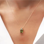 Zultanith Smaragd Schliff Diamant Kette Zultanith Smaragd Schliff Diamant Kette