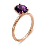 Ovaler Amethyst Stein Goldring