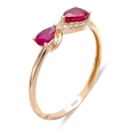 Diamant Tropfen Rubin Ring Diamant Tropfen Rubin Ring