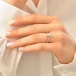 0,28 Karat Diamant Fantasie Markisen Solitärring