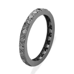 0,46 Karat Schwarzer Diamant Tamtur Ehering 0,46 Karat Schwarzer Diamant Tamtur Ehering