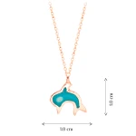 Emaille Delfin Goldkette Emaille Delfin Goldkette