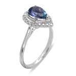 Diamant Tropfen Tansanit Ring Diamant Tropfen Tansanit Ring