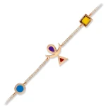 Emaille 4 Elemente Goldarmband Emaille 4 Elemente Goldarmband