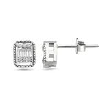 Diamant Fantasie Baguette Ohrringe Diamant Fantasie Baguette Ohrringe