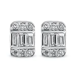 Diamant Fantasie Baguette Ohrringe Diamant Fantasie Baguette Ohrringe