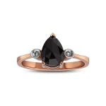 Tropfen Schwarzer Diamant Ring Tropfen Schwarzer Diamant Ring