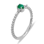 Baguette Diamant Smaragd Ring