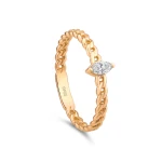 0,13 Karat Diamant Markisen Solitärring 0,13 Karat Diamant Markisen Solitärring
