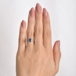 0,69 Karat Diamant Saphir Ring