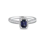 0,69 Karat Diamant Saphir Ring
