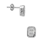 Diamant Baguette Ohrringe