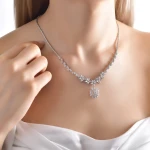 Diamant Baguette Halskette Diamant Baguette Halskette
