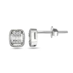 Diamant Baguette Ohrringe