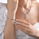 2,20 Karat Diamant Baguette Halskette