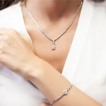 Diamant Baguette Halskette