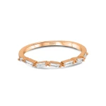 Diamant Reihe Stein Baguette Ring Diamant Reihe Stein Baguette Ring