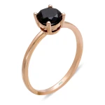 Schwarzer Diamant Solitärring