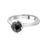 1,07 Karat Schwarzer Diamant Solitärring