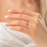 Diamant Tropfen Trend Ring