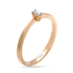 Diamant Baguette Solitärring Diamant Baguette Solitärring