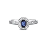 0,59 Karat Diamant Saphir Ring