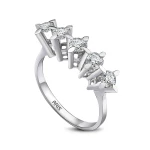 0,80 Karat Diamant Fünfstein Ehering 0,80 Karat Diamant Fünfstein Ehering